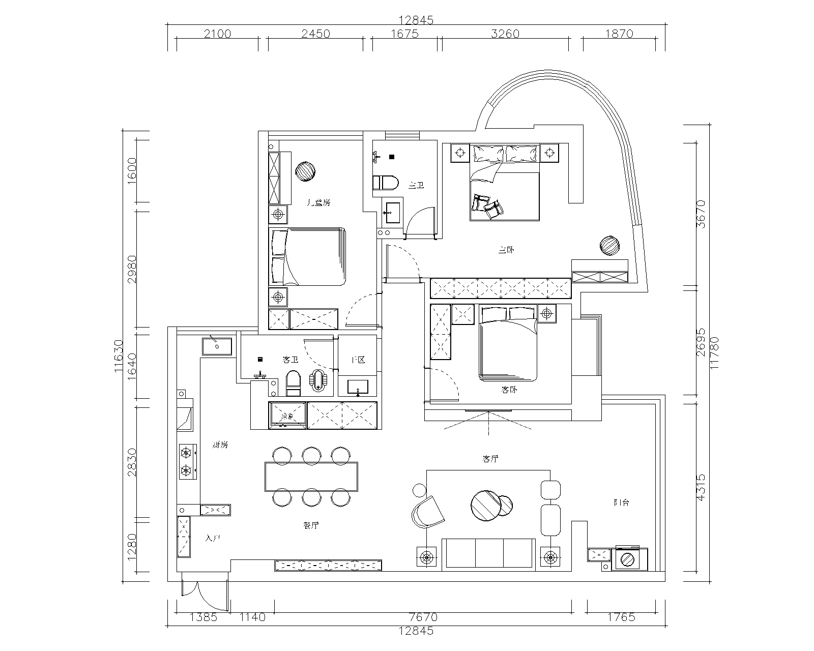 三葉石新作 | 華泰壹品125㎡，簡(jiǎn)約純粹的美